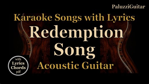 Bob Marley Redemption Song Acoustic Guitar [Karaoke Songs with Lyrics]