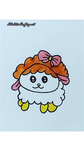 Cute sheep 🐏 drawing tutorial for beginners / How to draw a sheep easily#drawing #sheep #tutorial