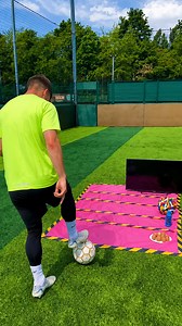 Ladder falls on pitch during soccer warm-up