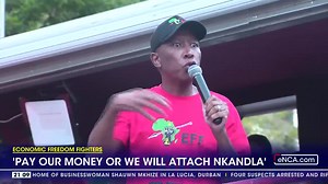 EFF leader Julius Malema is demanding that former president Jacob Zuma pay the legal costs previously awarded to his party when they won cases against him. Malema has called on Zuma to pay up or face losing his Nkandla home. #DStv403 | eNCAnews
