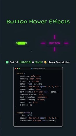 ✨Button Hover Animation That Looks Premium #webdevelopment #htmlcss #coding