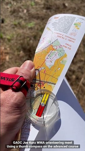 GAOC - Using an orienteering thumb compass 🧭 at Joe Kurz WMA #orienteering #compass