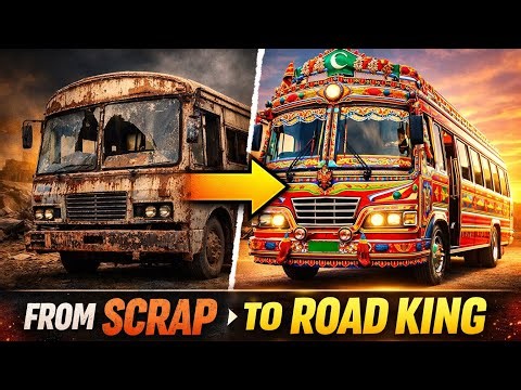 This Old Pakistani Bus Was Ruined… Watch the Miracle Restoration