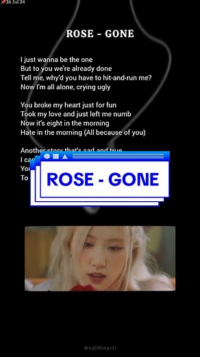 ROSE - GONE: Easy Lyrics for Blackpink's Blink Fans