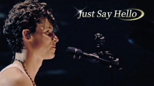 演唱会现场，深情演唱《Just Say Hello》