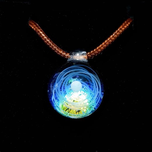 Handmade Galaxy Glass Necklace With Cosmic Orb: A Small World of Light and Calm, Thoughtful Gift for Space Lovers, Universe Energy Pendant - Etsy