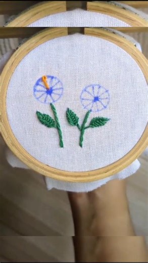 rounded flower embroidery design for everyone#needlework#flowers#needlework#needlecrafstudio