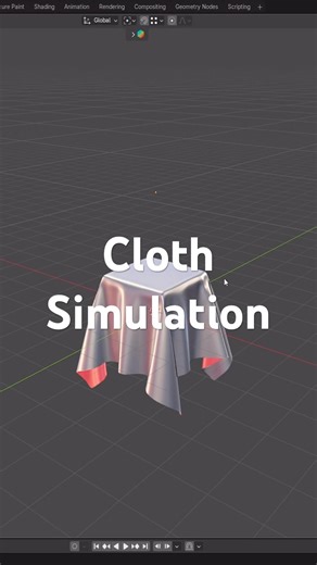 Discover the secrets of cloth simulation in Blender with easy steps #blendertips #blendertricks