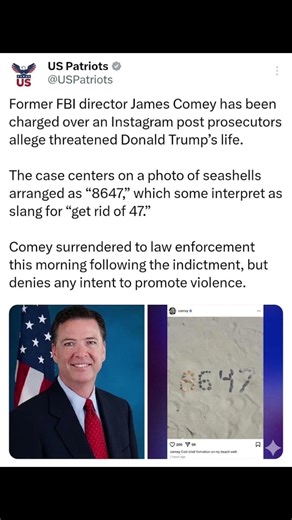 James Comey Surrenders! 🐚 What does "8647" actually mean? #jamescomey #8647