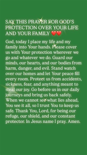 Prayer for God’s Protection Over Your Life and Your Family Today #nightprayer #bedtimeprayer