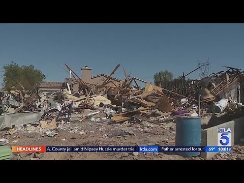 Woman hospitalized after he Victorville home explodes