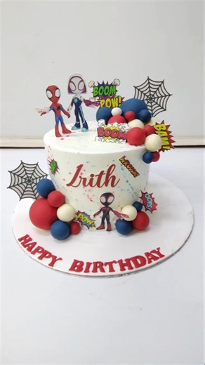 Spidey and His Amazing Friends Birthday Cake 🕷️🎂 | Superhero Cake Design #shorts