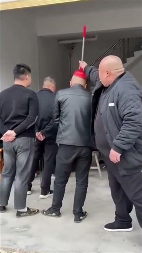 Funny Chinese Man video 😂 Plunger Balance Challenge Gone Wrong 🤦‍♂️ #funny #men #fails