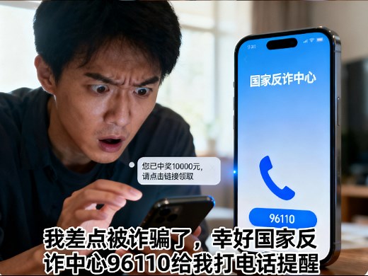 我差点被诈骗了，幸好国家发诈中心96110给我打电话告知！