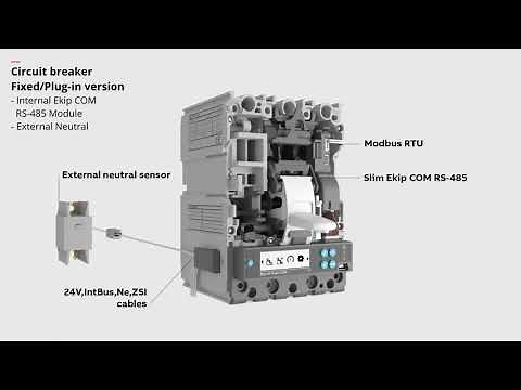 Internal Ekip COM RS-​485 Module & external neutral - fixed/plug-in breaker - SACE® Tmax® XT + Ekip