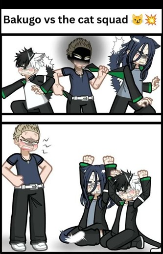 Bakugo vs the cat squad 😼💥