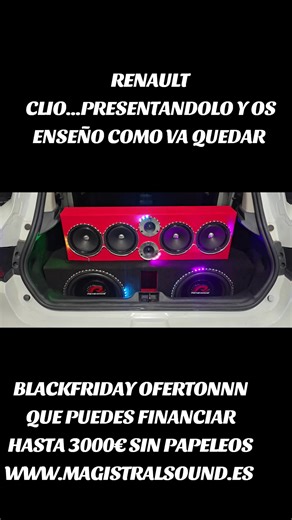 RENAULT CLIO...PRESENTANDOLO Y OS ENSEÑO COMO VA QUEDAR##magistralsound #lacasadelcaraudio #presupuestosmejorporwhatsapp675989133 #renault #renaultclio #clio #pantalla #naviplus #android #carplay #wiffi #bluetooth #usb #tactil #10 #atentos #proeyecto #chessaudio #renegade #sounddigital