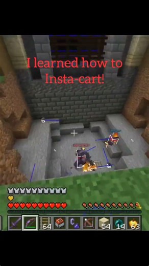 I learned how to insta-cart! #minecraft ‪@TheobaldTheBird‬ #instacart #tntminecart #pvp