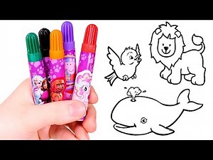 Learn the colors 🎨 Learning colors and coloring in Animal Pictures | Coloring Book