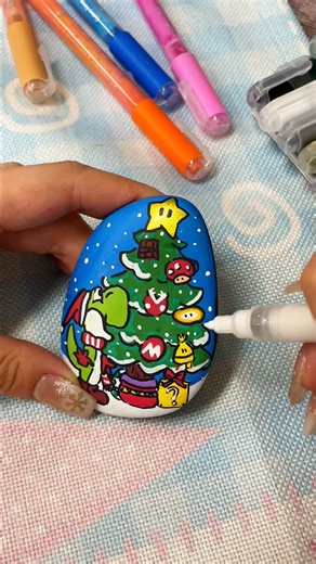 Grabie on Instagram: "Painting Christmas trees on stone—because art belongs everywhere 🎨🎄 Merry Christmas to our creative community ✨ Made with our: Extra Fine Tip Acrylic Paint Marker Set of 28 #acrylicpainting #holidayvibes #creative #artcommunity #christmascrafts"