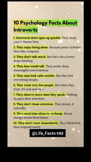 10 Psychology Facts About introvert's #shorts