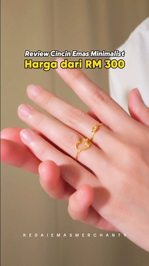 2.7K views · 1.8K reactions | Hello Hello M9Queens  Jom tengok miss review Cincin Minimalist Emas 916 yang latest design ni  Sesuai sangat untuk naikkan seri jari jemari M9Queen semua hehe. Our latest Cincin Minimalist kali ini special di website sahaja dan M9Queen boleh membuat pembelian di www.merchant9.com. 殺 | Kedai Emas Merchant9 | Facebook