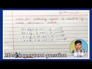 gauss elimination method 4X4 equation || How to solve gauss elimination method in Hindi|| static