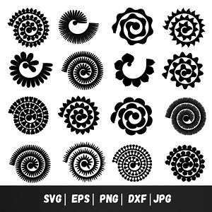 3D Rolled Paper Flower SVG: DIY Bastelvorlage (Digitaler Download) - Etsy.de