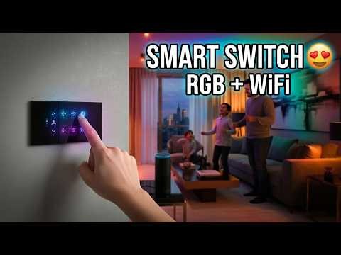 Fox Domotics Home Automation. Smart touch switche premium glass panel #viralvideo
