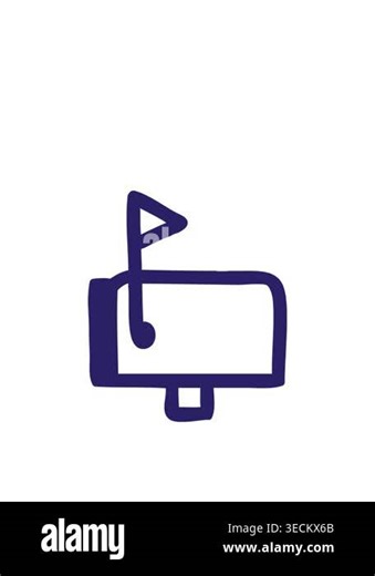rise and float animation of mail box symbol icon Stock Video Footage - Alamy
