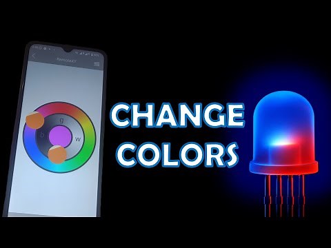 Change Room Light Colors with ESP8266 + Smartphone | RemoteXY RGB LED Controller #Arduino #ESP8266