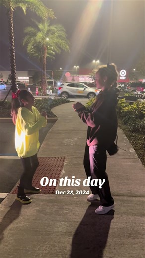 #onthisday dancing under the rain while we wait for miss Abby @Abby Lee Miller . Aww I miss you so much @Scarlett 💫 .