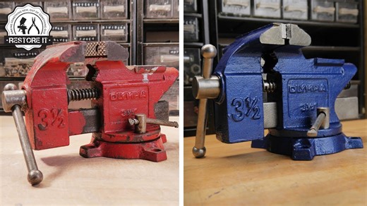 Complete restoration of an engineer swivel vice bringing precision back