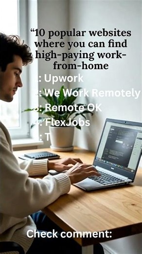 Top 10 popular websites where you can find high-paying work-from-home.#remotework #onlineincome