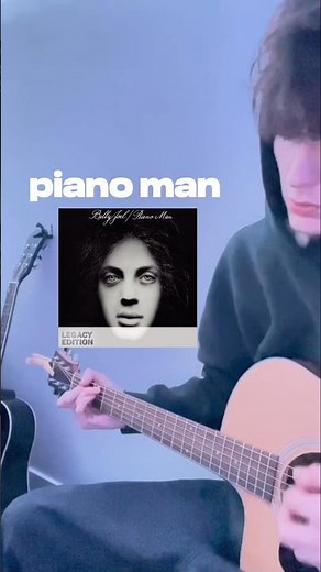 (Piano man) guitar tutorial #billyjoel #guitar #guitartutorial #easyguitarsongs #shorts #guitartuto