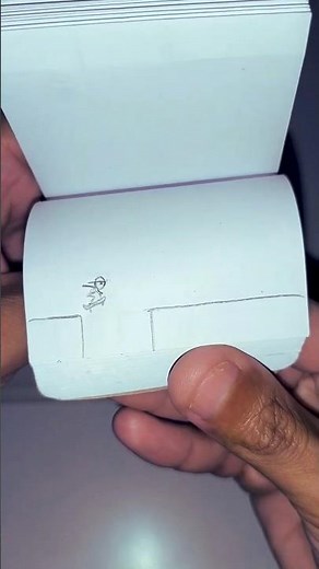 Animação simples no bloco de papel: boneco palito de skate - Flipbook