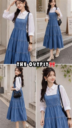 Denim days & soft girl vibes 💙#styleinspo #minimalstyle #koreanstyle #ootd #fyp