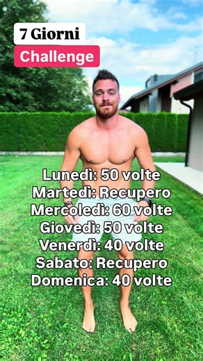 7 giorni di allenamento challenge 🫶💪 in 1 minuto