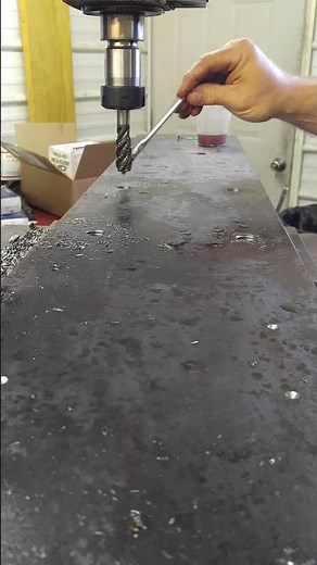 Tapping 1" thick steel plate