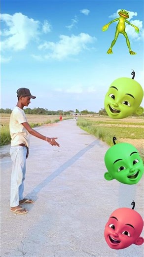 Upin ipin head to dancing frog,, joker,, gorilla & red dame tu cosita - magic vfx #trending #shorts