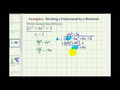 (New Version Available) Ex 3: Divide a Polynomial by a Binomial Using Long Division