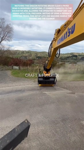 Insane excavator sweeper attachment in action. #ytshorts