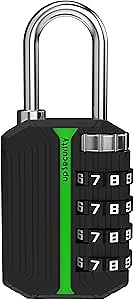 Combo Lock for Gym Locker, 4 Digit Combination Lock for Locker, Small Padlock Combination, Combo Padlock with Code, for Travel Luggage, Cabinet, Fence Gate, Gun Case, Tool Box (Luminous)