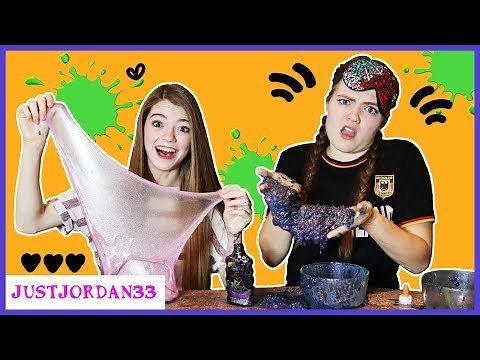 BLiNDFOLD MYSTERY SLiME MAKiNG CHALLENGE / JustJordan33