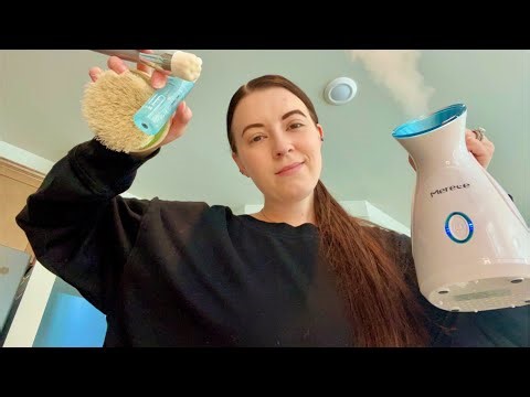 ASMR Spa (steam, massage, brushing & rummaging sounds)