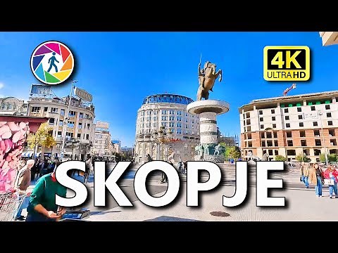 Exploring Skopje 🇲🇰 | 4K Walking Tour of North Macedonia's Vibrant Capital