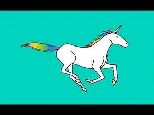 Galloping running Unicorn Animation 🐎