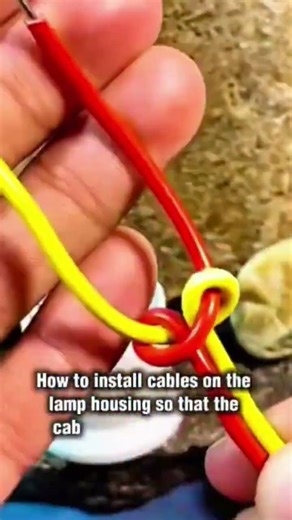 How to install cables on the lamp housing so that the cables don't come loose #shorts