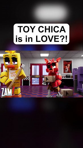 Toy Chica is in Love!? #zamination #fazbearandfriends #animation #fnaf #toychica #foxy #minecraft