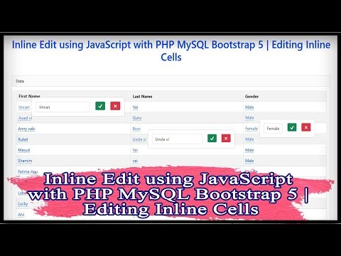 Inline Edit using JavaScript with PHP MySQL Bootstrap 5 | Editing Inline Cells | Code Hunter